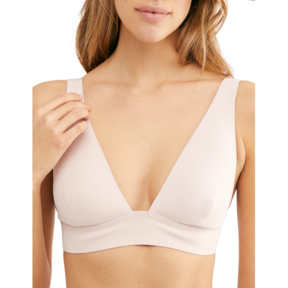 NWT Free People nude deep v bralette - Small